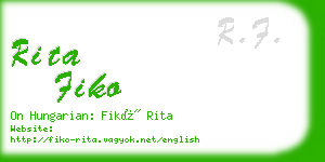 rita fiko business card